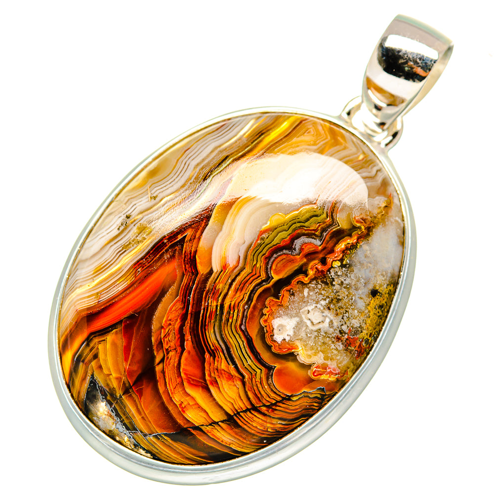 Laguna Lace Agate Pendants handcrafted by Ana Silver Co - PD9995