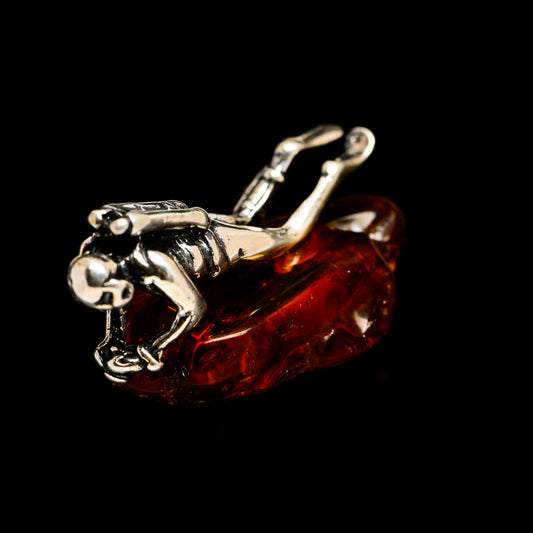 Baltic Amber Charms handcrafted by Ana Silver Co - PW1043