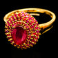 Glass Filled Ruby Rings handcrafted by Ana Silver Co - R0596-RBY