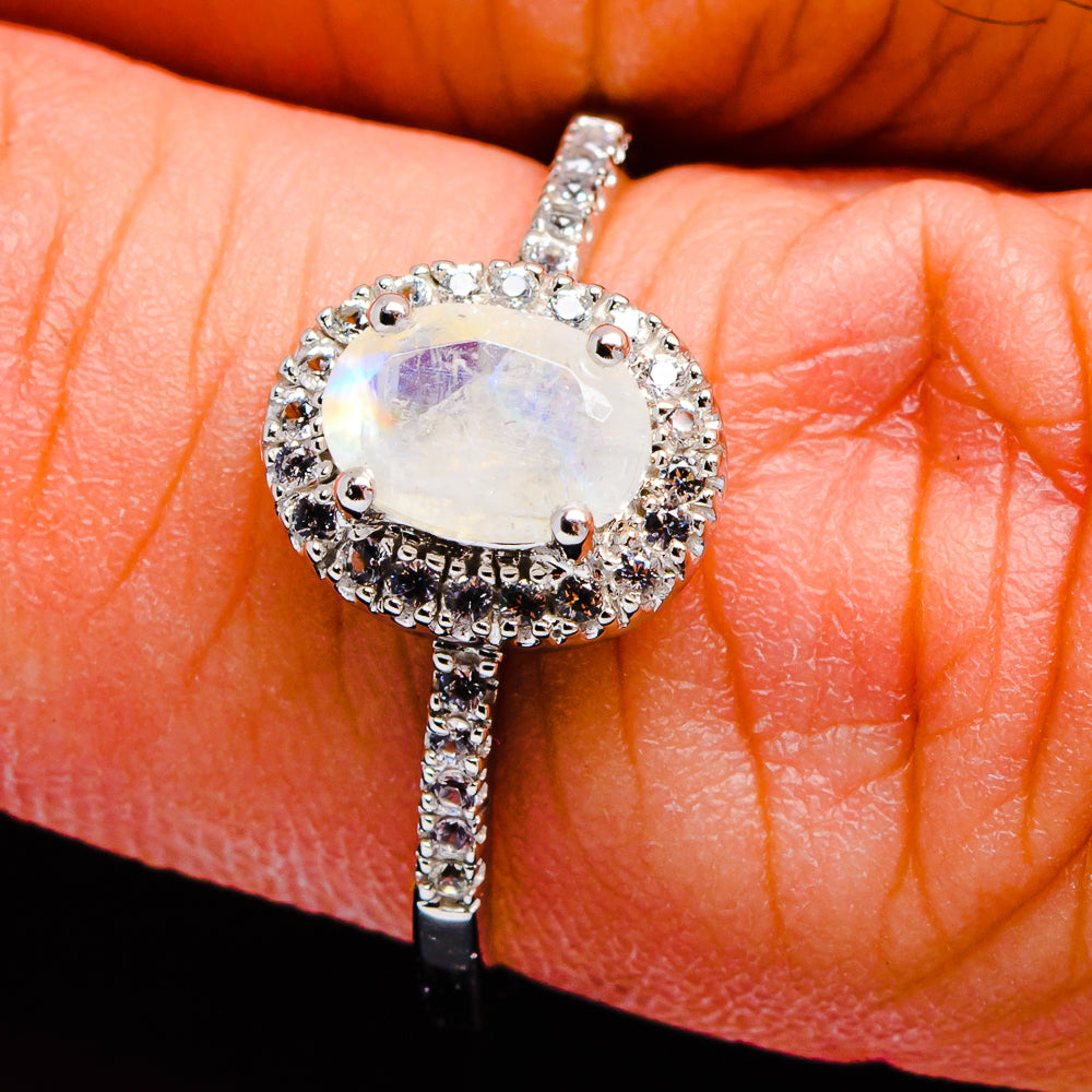 Moonstone Rings handcrafted by Ana Silver Co - R12907-MOON-SIZE-8 - Photo 3