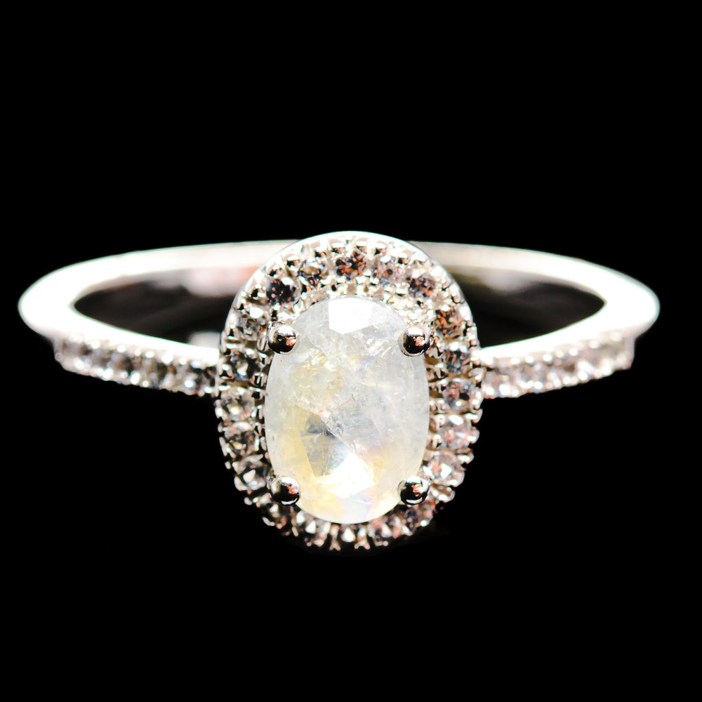 Moonstone Rings handcrafted by Ana Silver Co - R12907-MOON-SIZE-6 - Photo 2