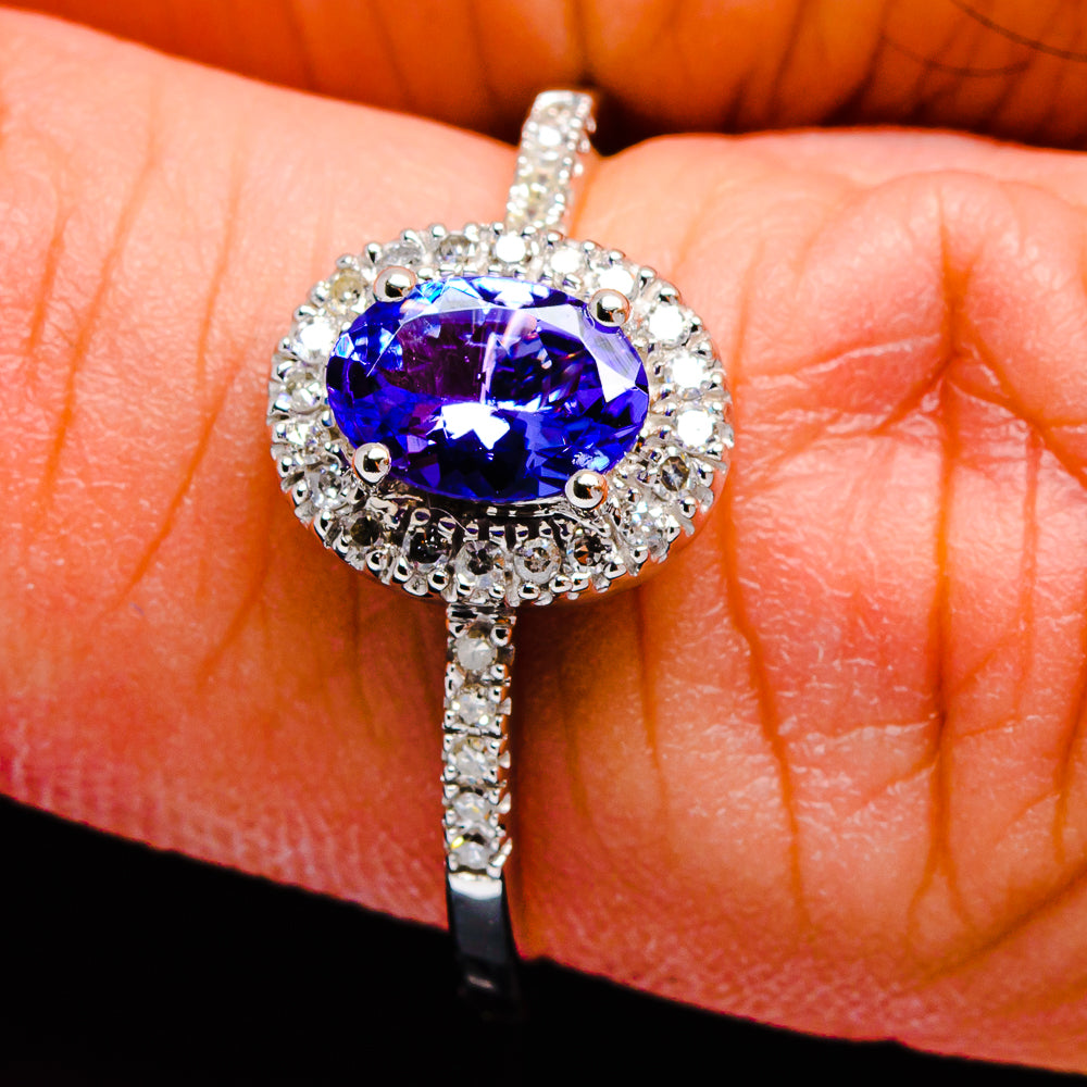 Tanzanite Rings handcrafted by Ana Silver Co - R12907-TZ-SIZE-8 - Photo 3