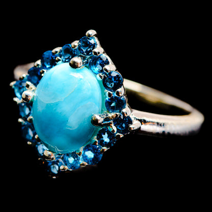 Larimar Rings handcrafted by Ana Silver Co - R13032-LMR-SIZE-7