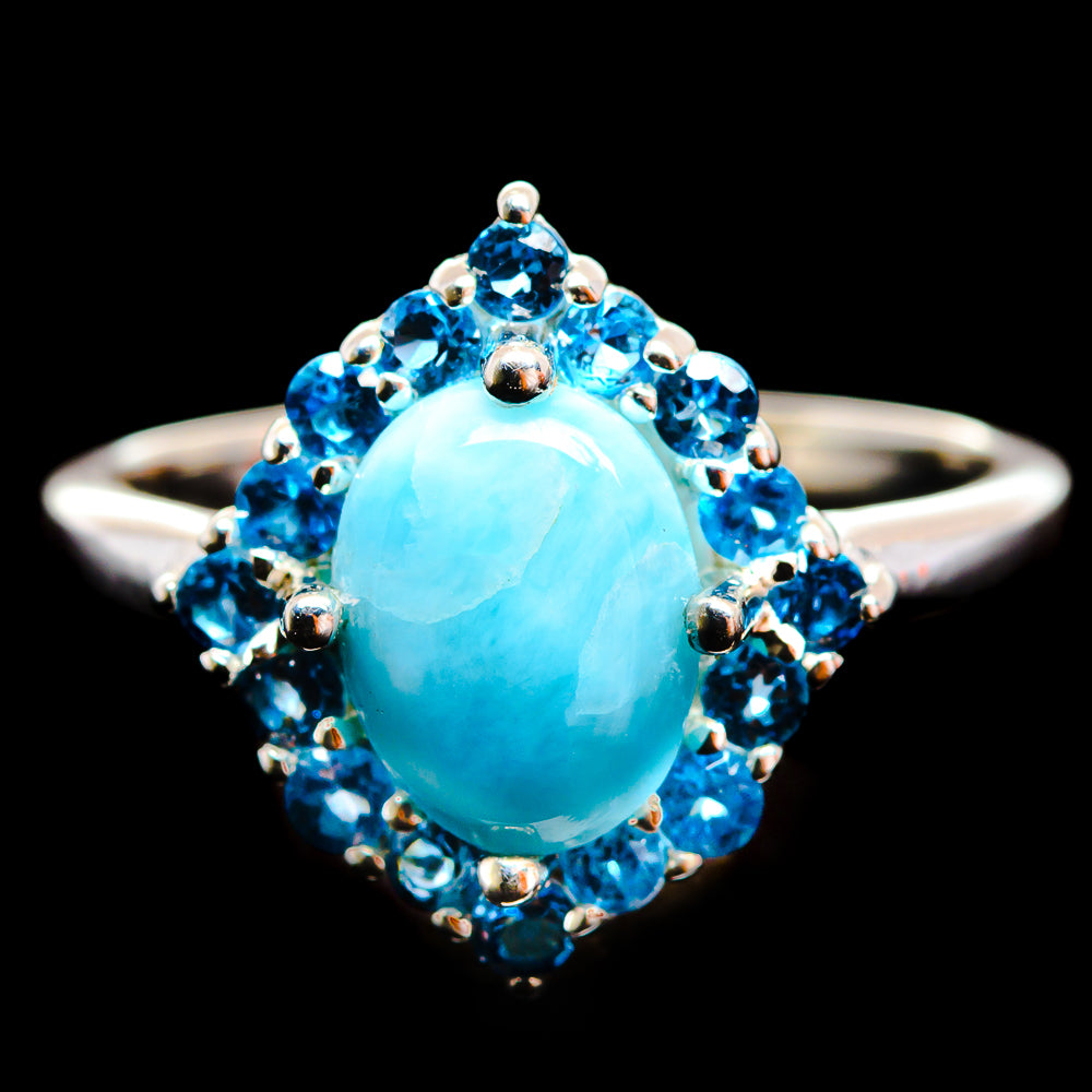 Larimar Rings handcrafted by Ana Silver Co - R13032-LMR-SIZE-7 - Photo 2