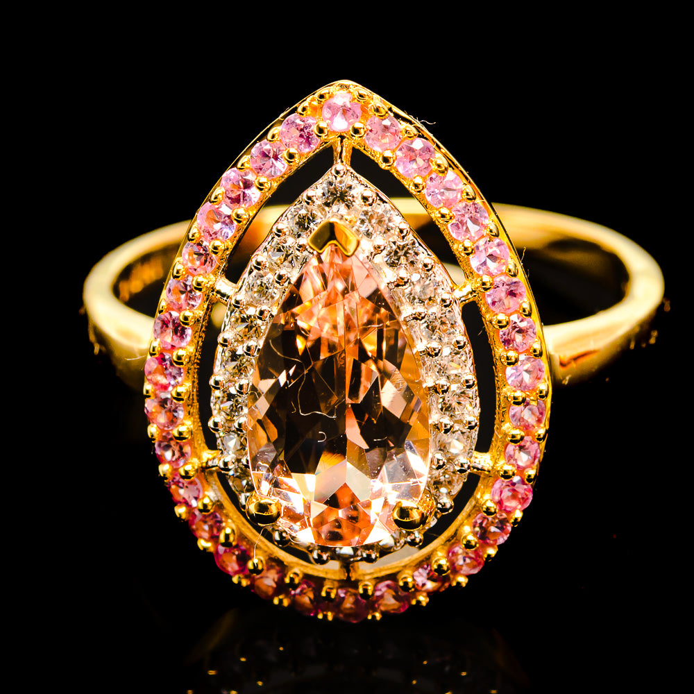 Morganite Rings handcrafted by Ana Silver Co - R16056-MG - Photo 2