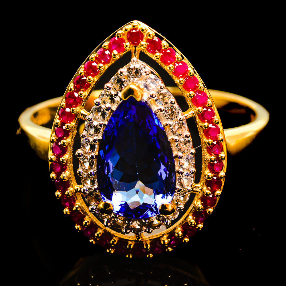 Tanzanite Rings handcrafted by Ana Silver Co - R16056-TZ - Photo 2