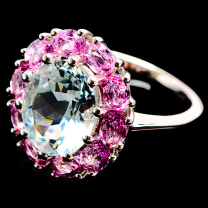 Aquamarine Rings handcrafted by Ana Silver Co - R17003-AQUA-SIZE-8
