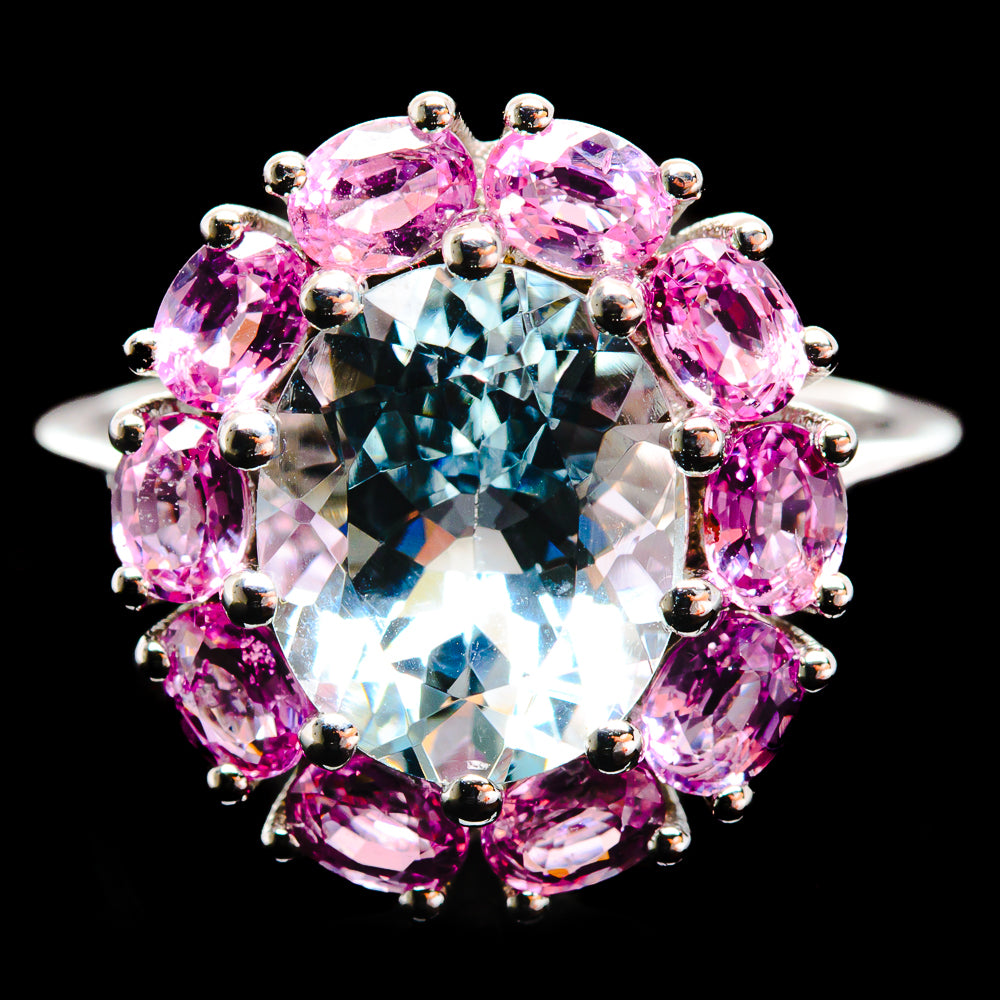 Aquamarine Rings handcrafted by Ana Silver Co - R17003-AQUA-SIZE-8 - Photo 2