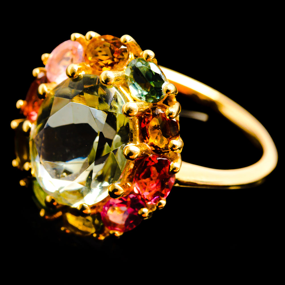 Green Amethyst Rings handcrafted by Ana Silver Co - R17003-GAMY-SIZE-9