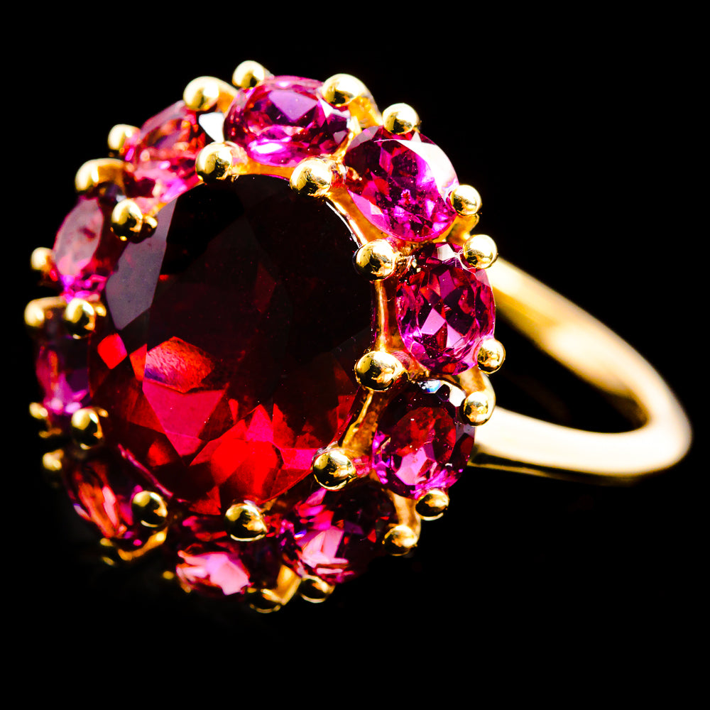 Rhodolite Garnet Rings handcrafted by Ana Silver Co - R17003-RHO-SIZE-9
