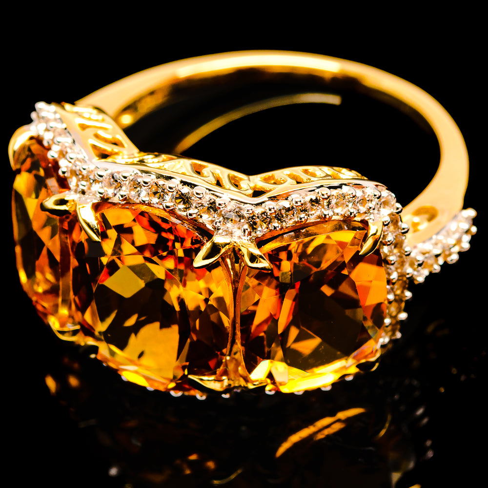 Citrine Rings handcrafted by Ana Silver Co - R17678-CIT