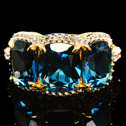 London Blue Topaz Rings handcrafted by Ana Silver Co - R17678-LBT - Photo 2