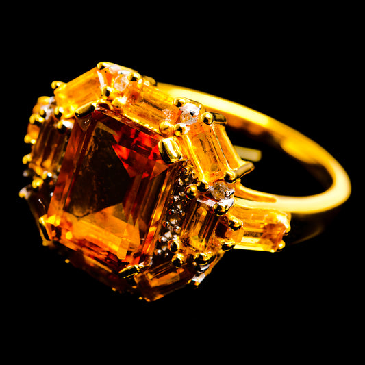 Mandarin Citrine Rings handcrafted by Ana Silver Co - R18145-CIT-SIZE-7