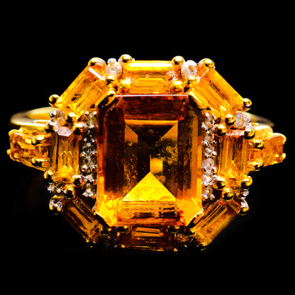 Mandarin Citrine Rings handcrafted by Ana Silver Co - R18145-CIT-SIZE-8 - Photo 2