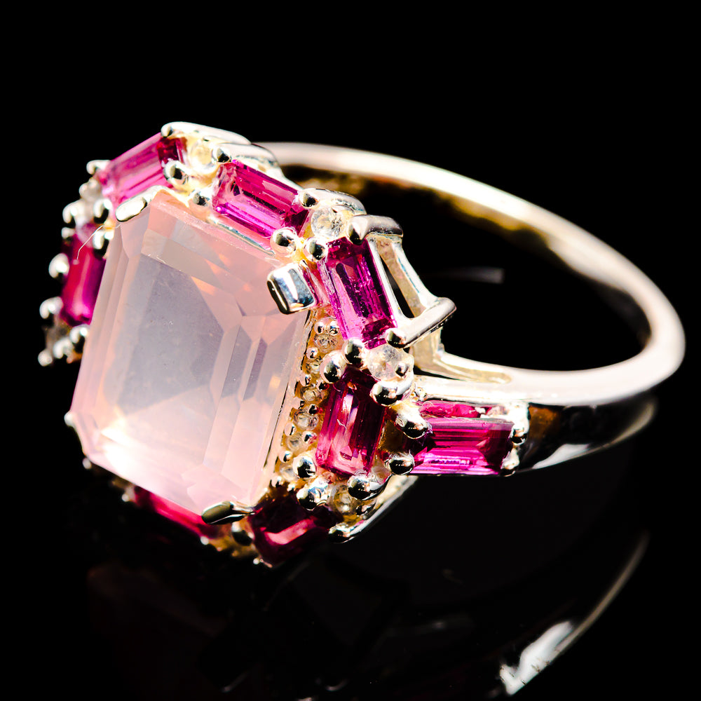 Rose Quartz Rings handcrafted by Ana Silver Co - R18145-RQ-SIZE-9