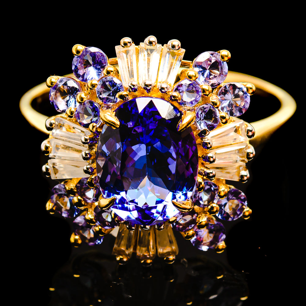 Tanzanite Rings handcrafted by Ana Silver Co - R18154-TZ - Photo 2