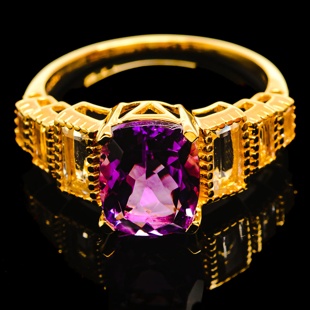 Amethyst Rings handcrafted by Ana Silver Co - R18506-AMT - Photo 2