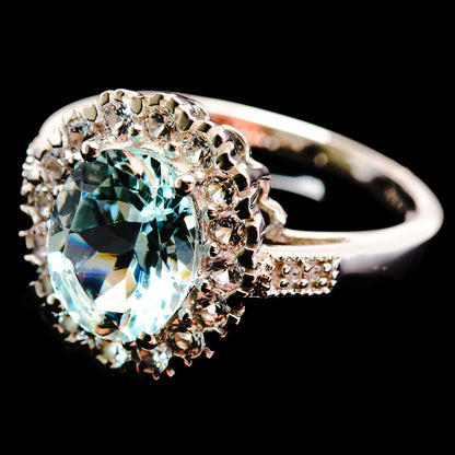 Aquamarine Rings handcrafted by Ana Silver Co - R18507-SIZE-8