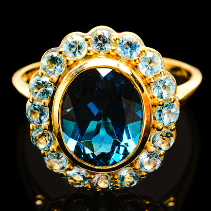 London Blue Topaz Rings handcrafted by Ana Silver Co - R22482-LBT - Photo 2