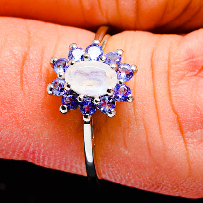 Rainbow Moonstone Rings handcrafted by Ana Silver Co - R2528-MOON-SIZE-8 - Photo 3