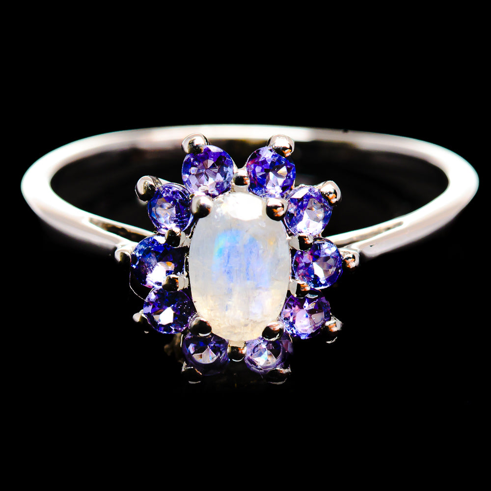 Rainbow Moonstone Rings handcrafted by Ana Silver Co - R2528-MOON-SIZE-9 - Photo 2