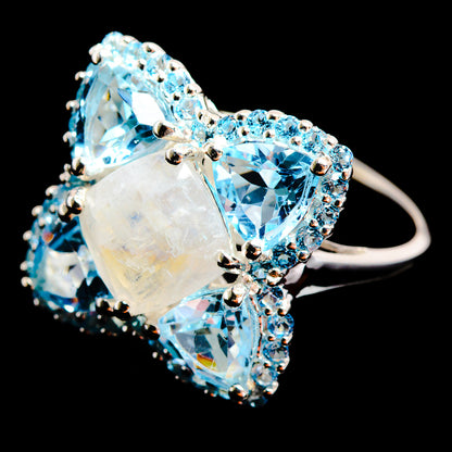 Rainbow Moonstone Rings handcrafted by Ana Silver Co - R2974-MOON-SIZE-9
