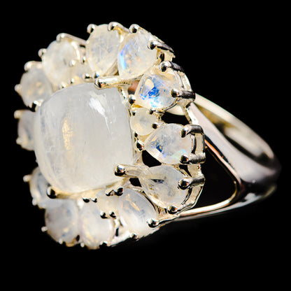 Rainbow Moonstone Rings handcrafted by Ana Silver Co - R3239-MOON-SIZE-9