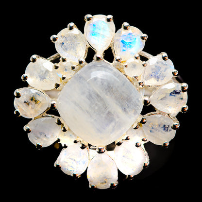 Rainbow Moonstone Rings handcrafted by Ana Silver Co - R3239-MOON-SIZE-9 - Photo 2