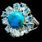 Turquoise Rings handcrafted by Ana Silver Co - R3239-TURQ-SIZE-8