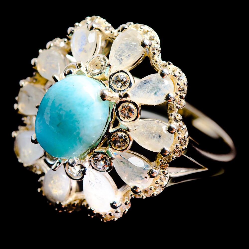 Larimar Rings handcrafted by Ana Silver Co - R9086-LMR-SIZE-9