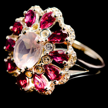 Rose Quartz Rings handcrafted by Ana Silver Co - R9086-RQ-SIZE-8