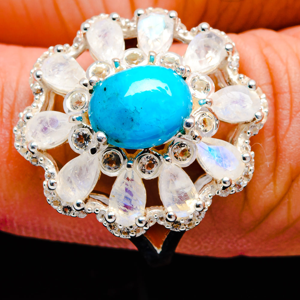 Turquoise Rings handcrafted by Ana Silver Co - R9086-TURQ-SIZE-9 - Photo 3