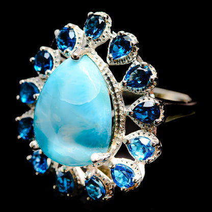 Larimar Rings handcrafted by Ana Silver Co - R9220-LMR-SIZE-9