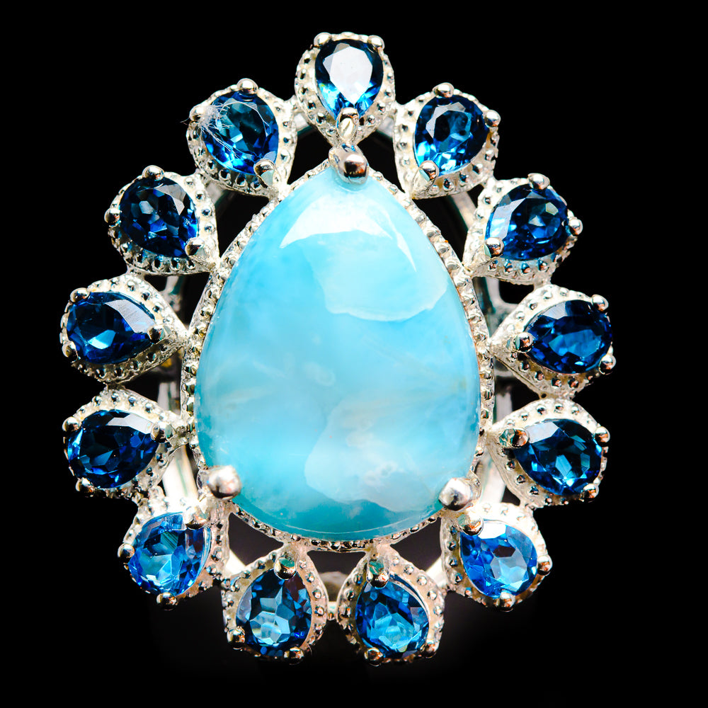 Larimar Rings handcrafted by Ana Silver Co - R9220-LMR-SIZE-7 - Photo 2