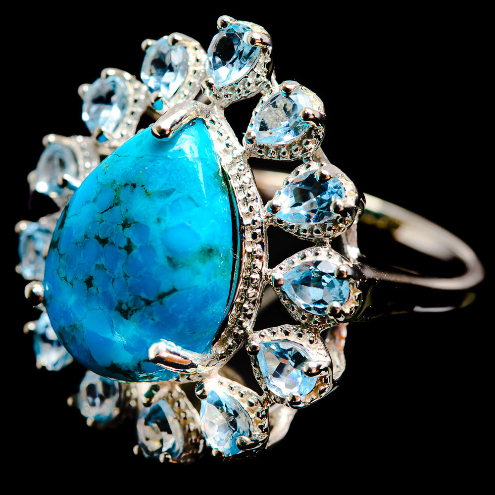 Turquoise Rings handcrafted by Ana Silver Co - R9220-TURQ-SIZE-8