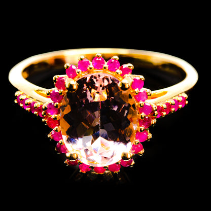 Morganite Rings handcrafted by Ana Silver Co - RA90D1-MOG-SIZE-8 - Photo 2