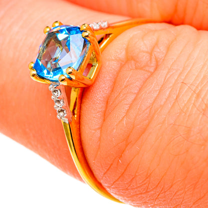 Blue Topaz Rings handcrafted by Ana Silver Co - RING100510