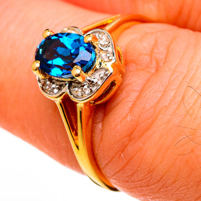 London Blue Topaz Rings handcrafted by Ana Silver Co - RING100512 - Photo 3