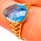 Blue Topaz Rings handcrafted by Ana Silver Co - RING100521