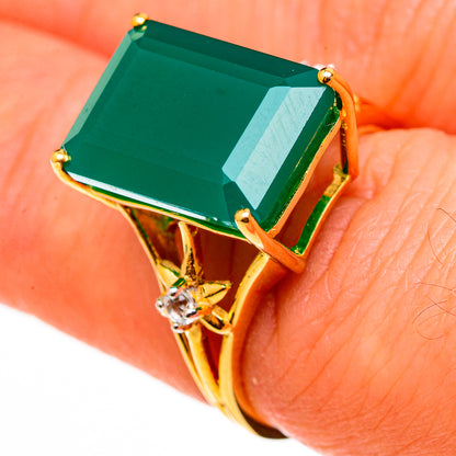 Green Onyx Rings handcrafted by Ana Silver Co - RING100536 - Photo 3