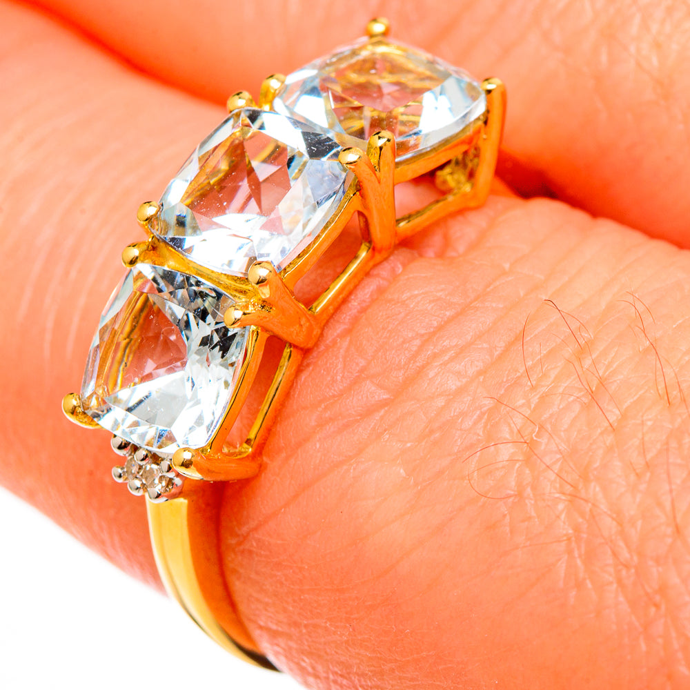 Aquamarine Rings handcrafted by Ana Silver Co - RING100543