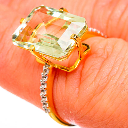 Green Amethyst Rings handcrafted by Ana Silver Co - RING100551