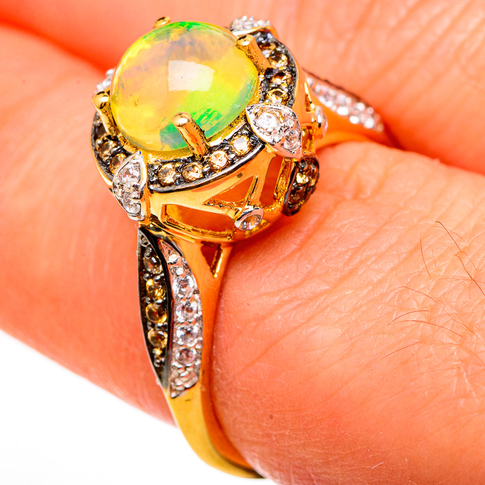Ethiopian Opal Rings handcrafted by Ana Silver Co - RING100562 - Photo 3