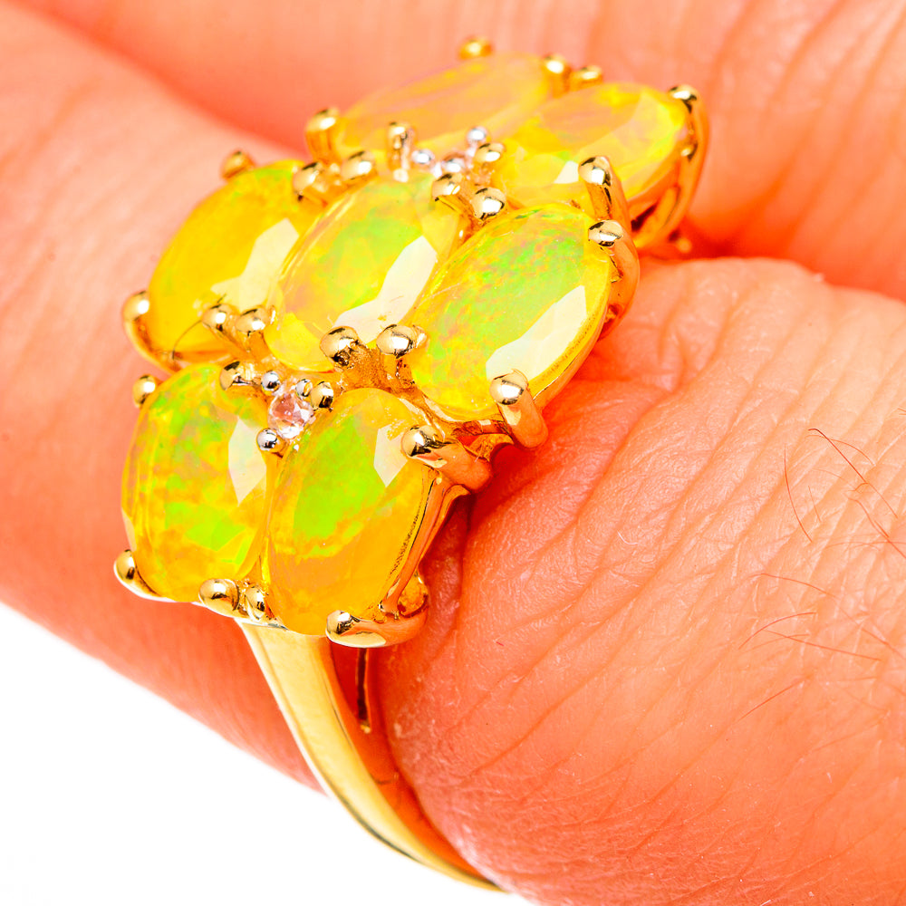 Ethiopian Opal Rings handcrafted by Ana Silver Co - RING100563