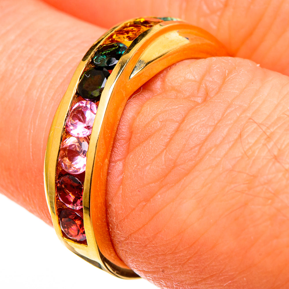 Multi-tourmaline Rings handcrafted by Ana Silver Co - RING100566