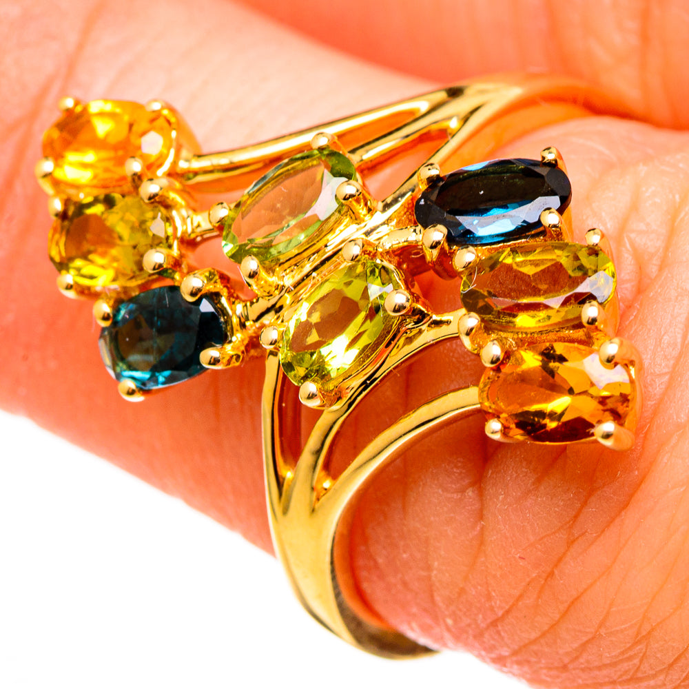 Multi-Colored Sapphire Rings handcrafted by Ana Silver Co - RING100567
