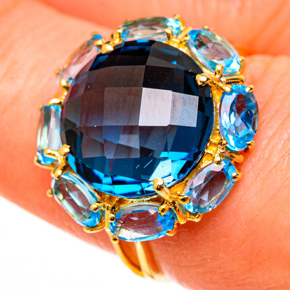 London Blue Topaz Rings handcrafted by Ana Silver Co - RING100569