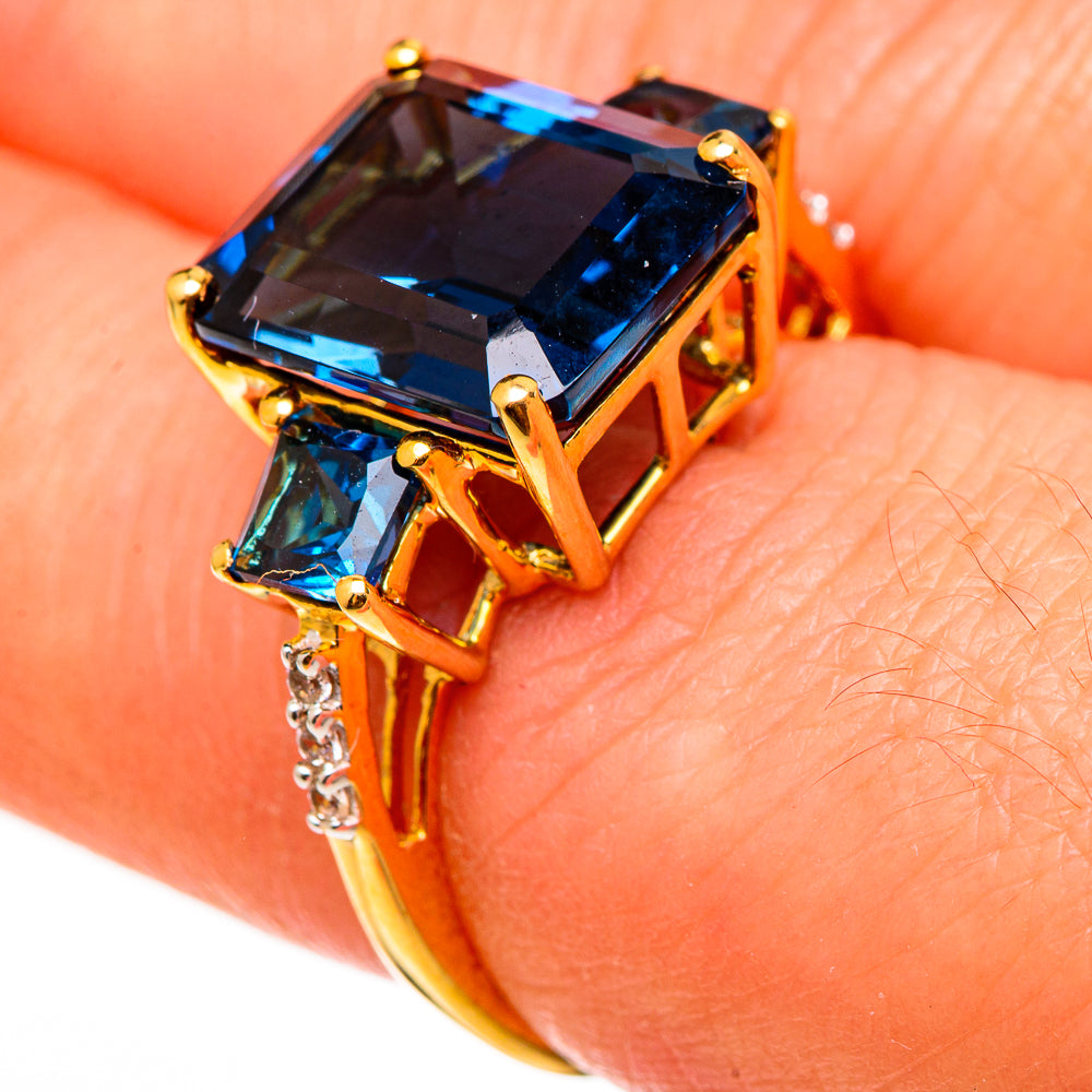 London Blue Topaz Rings handcrafted by Ana Silver Co - RING100570