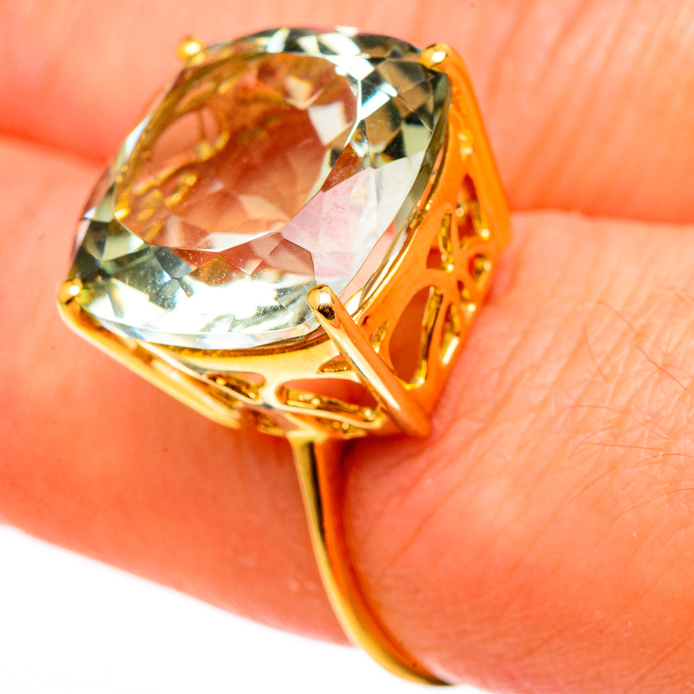 Green Amethyst Rings handcrafted by Ana Silver Co - RING100572 - Photo 3