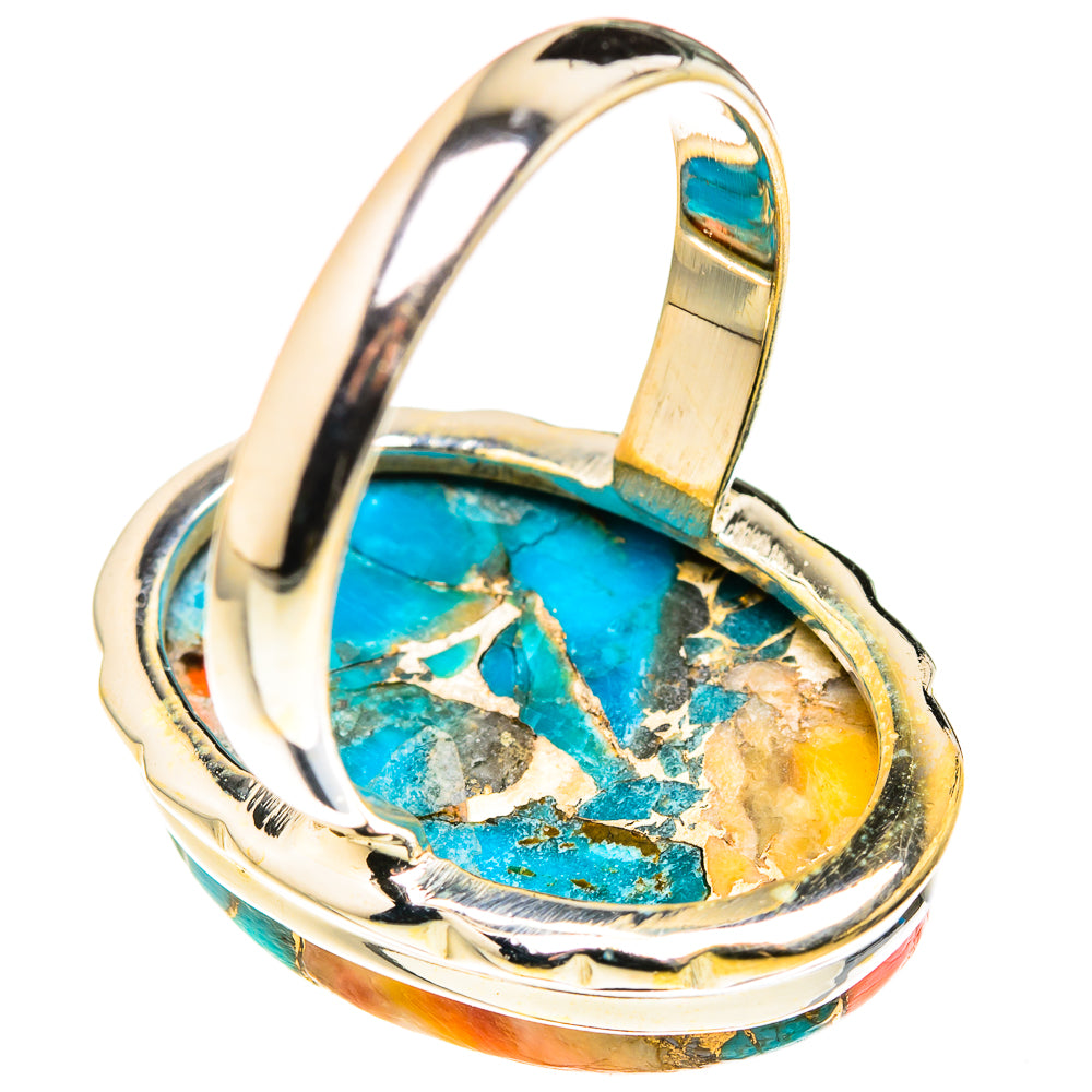 Spiny Oyster Turquoise Rings handcrafted by Ana Silver Co - RING127223 - Photo 3